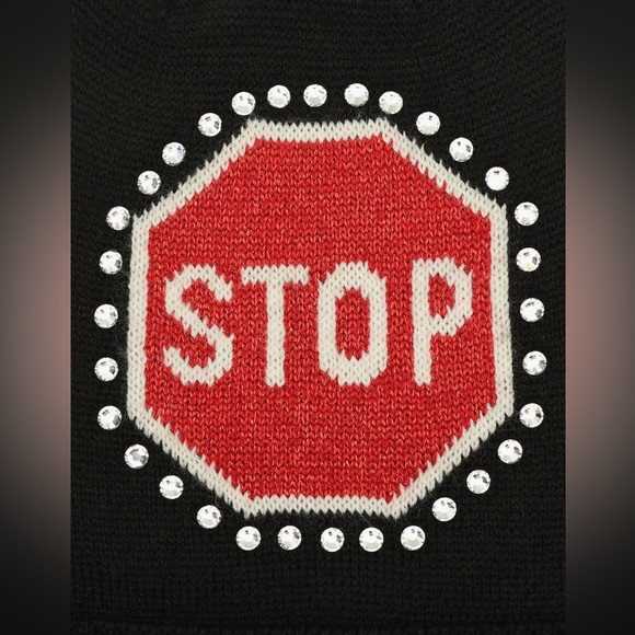 🌀KATE SPADE NEW YORK TRAFFIC SIGN BEANIE - NWT - Picture 4 of 6